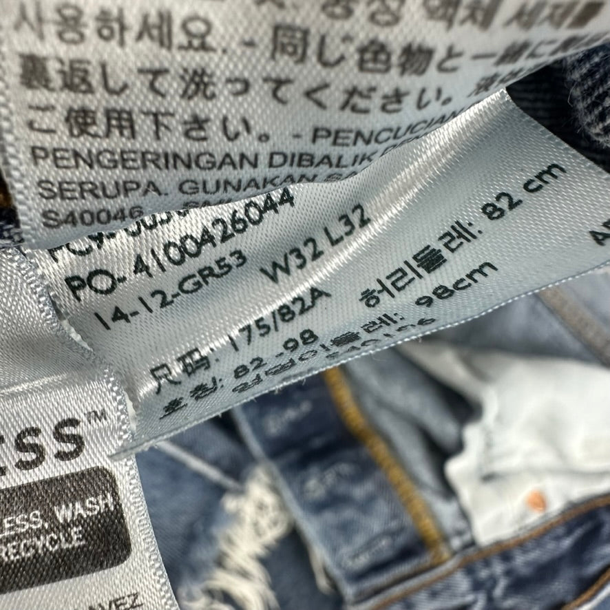 Levi's Cut Off Denim Blue Jean Shorts Womens 32 Distressed - 30x4.5"