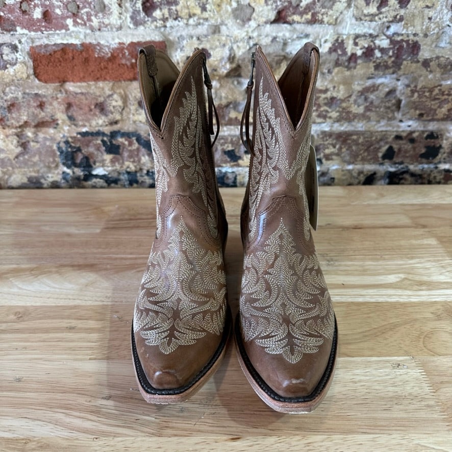 ARIAT Women's Cate Shades of Grain Leather Boot Size 8 B Brown EUC