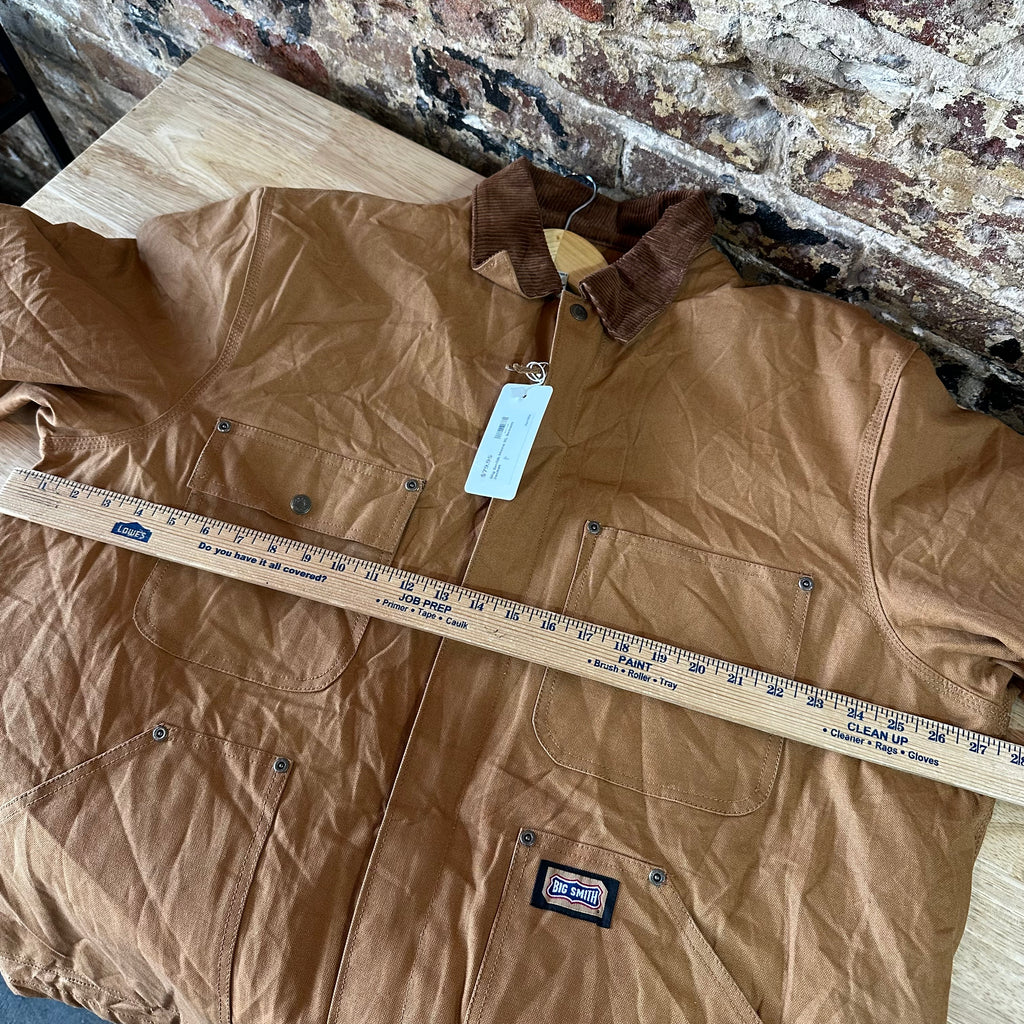 Big Smith Jacket Workwear Full Zip Men’s Sz XL Brown Canvas Heavy Insulated