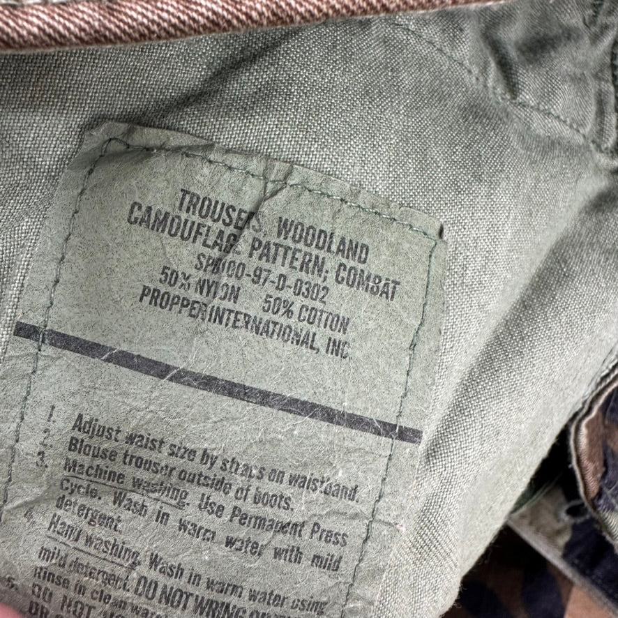 US Army cargo Pants Medium Reg Camo Combat Uniform Hot Weather Trousers 32x30"