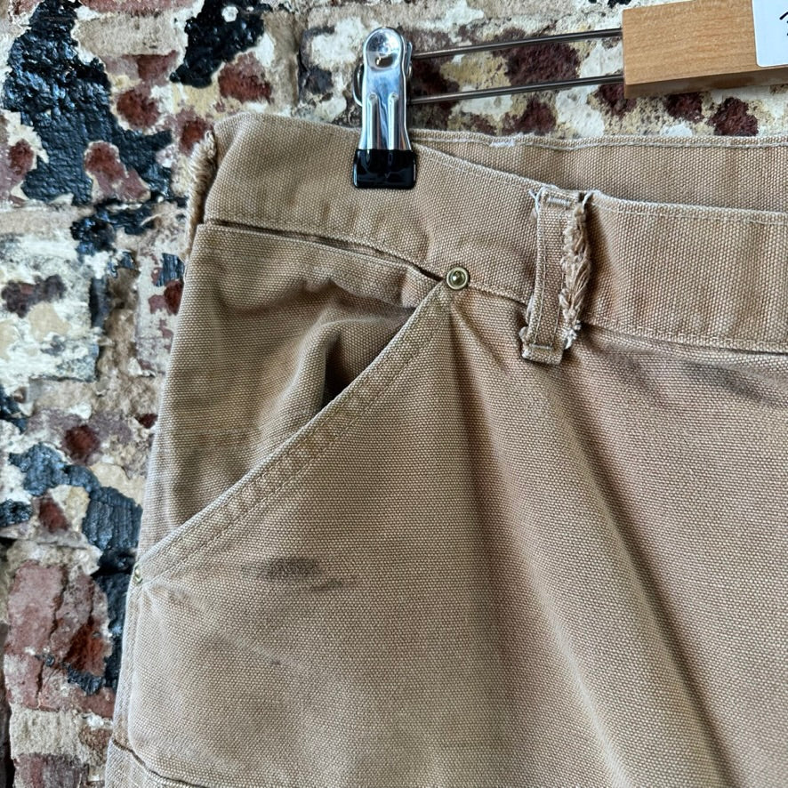 Carhartt Mens 38x32 Brown Double Knee Pants
