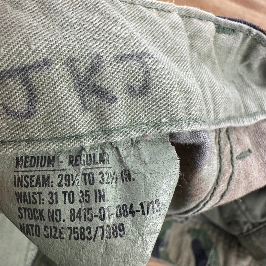 US Army cargo Pants Medium Reg Camo Combat Uniform Hot Weather Trousers 32x30"