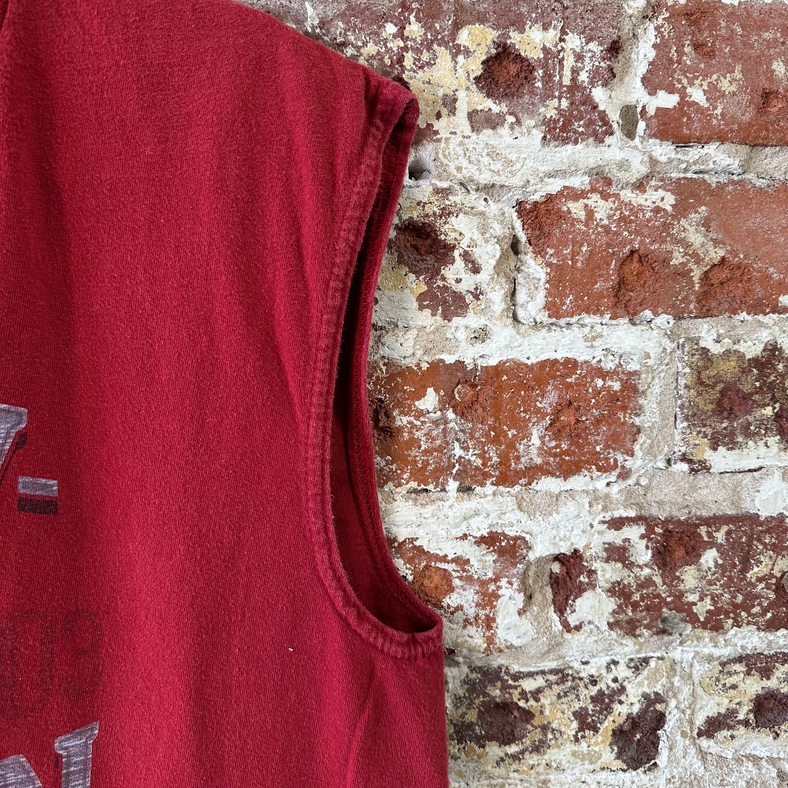 Harley Davidson Men's Large Sleeveless Red T-Shirt