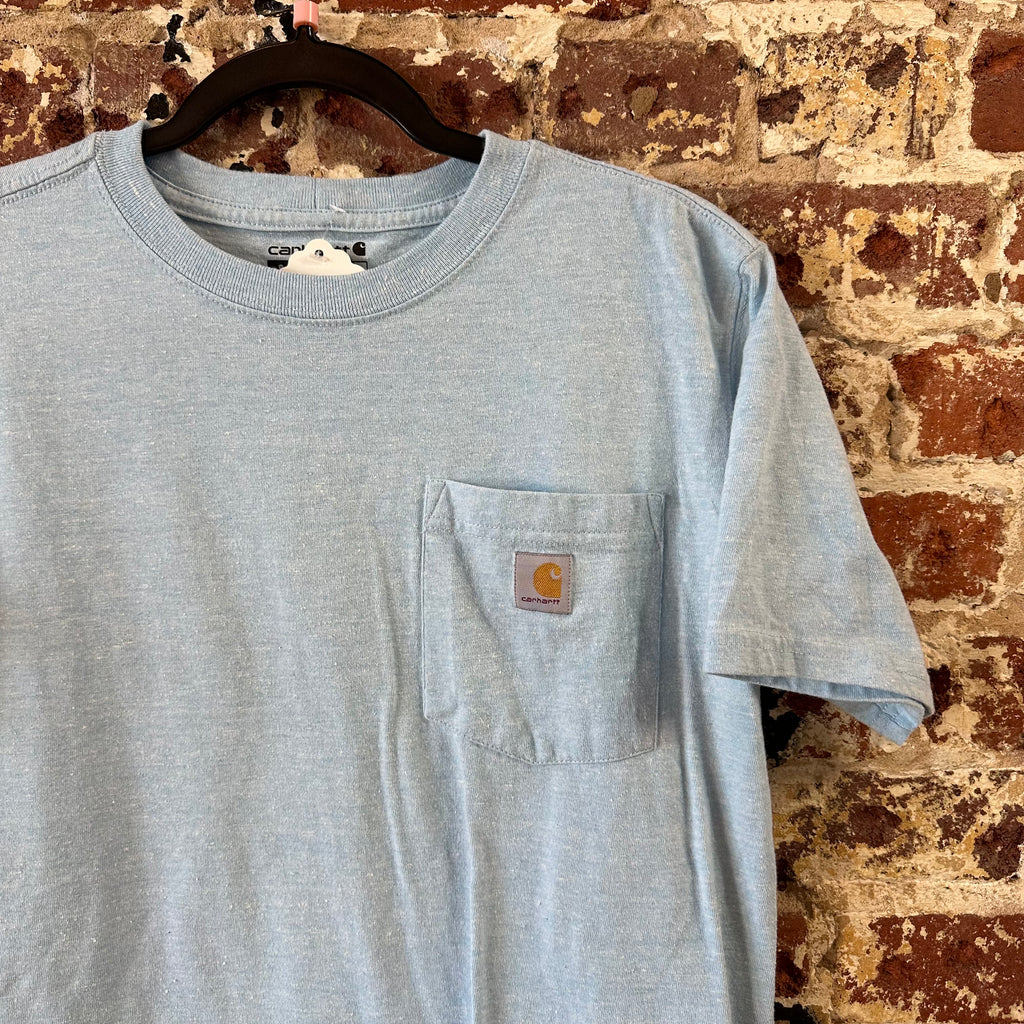 Carhartt T-Shirt Womens Small short sleeve Work casual Blue K-87 Loose