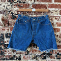 Levi's 501 Cut Off Denim Blue Jean Shorts Womens 32 - 30x7" inseam