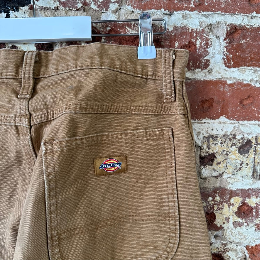 Dickies Mens 30x32 Duck Canvas Carpenter Brown Utility Pants Grunge Work