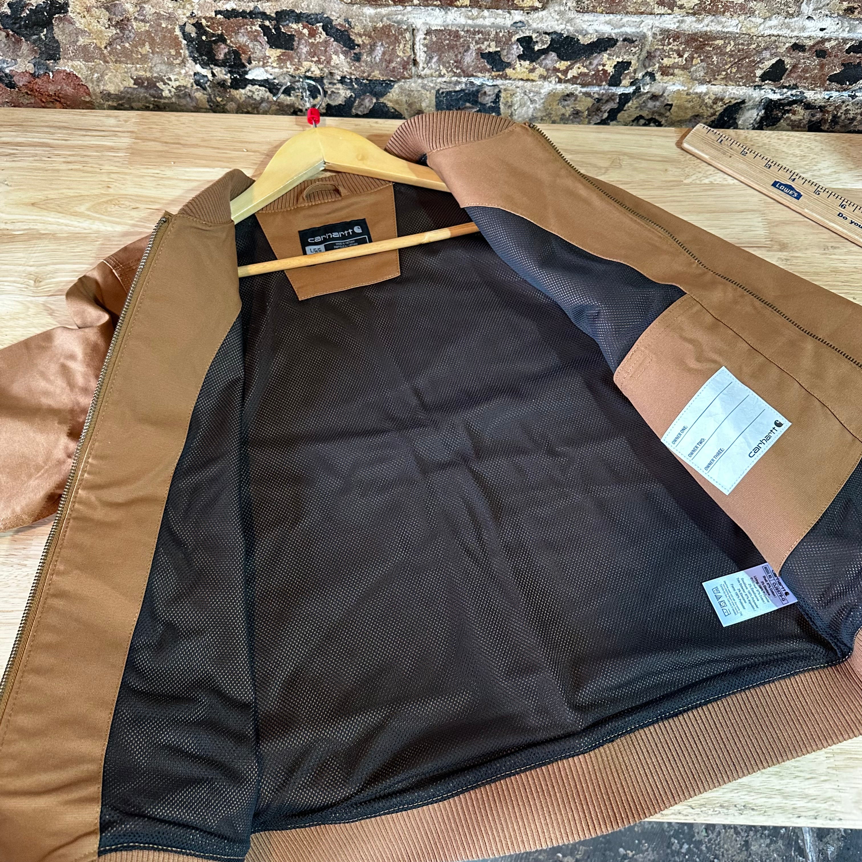 Carhartt Jacket Youth Girls Large (14) Rugged Flex Canvas Bomber Coat NEW Brown