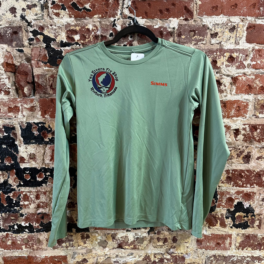 Simms Long Sleeve Boys Large Green Sun T-shirt