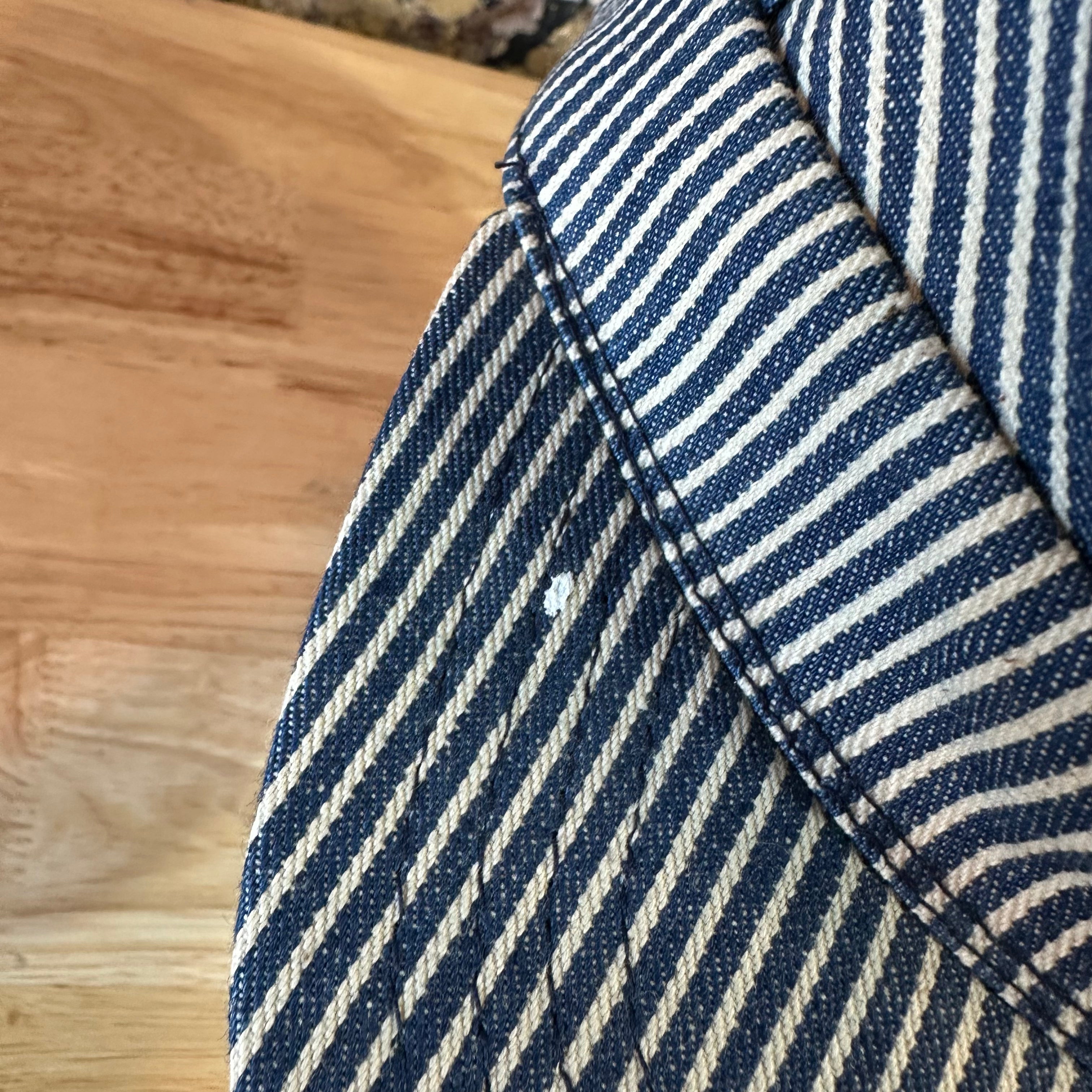 Vintage Classic LIONEL TRAINS HICKORY-STRIPED ENGINEER'S HAT Adult Size