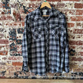 Wrangler Wrancher Flannel Shirt Mens XLT Pearl Snap Button Long Sleeve Plaid
