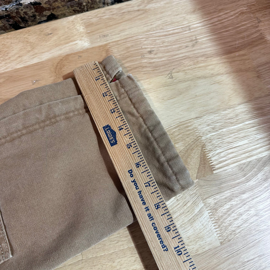 Vintage Carhartt Boy's Large Brown Bib Insulated Overalls Double Knee Farm Bibs