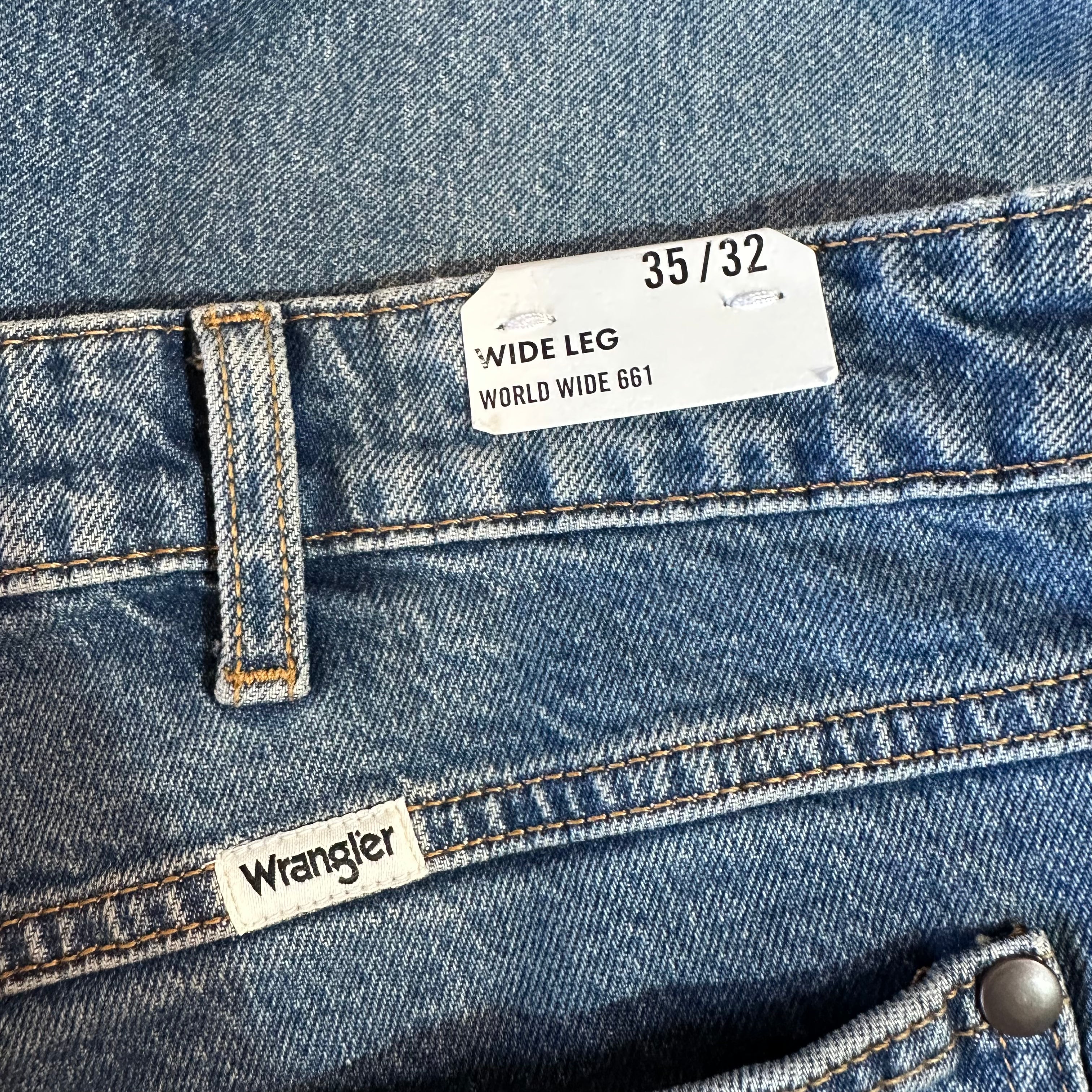 Wrangler Wide Leg Mens 35x32 Jeans NEW