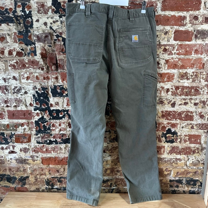 Carhartt Mens 38x34 Green Double Knee Pants