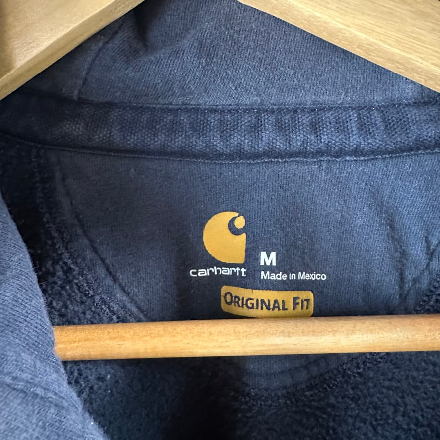 Carhartt Blue Zip up Sweatshirt Mens Medium