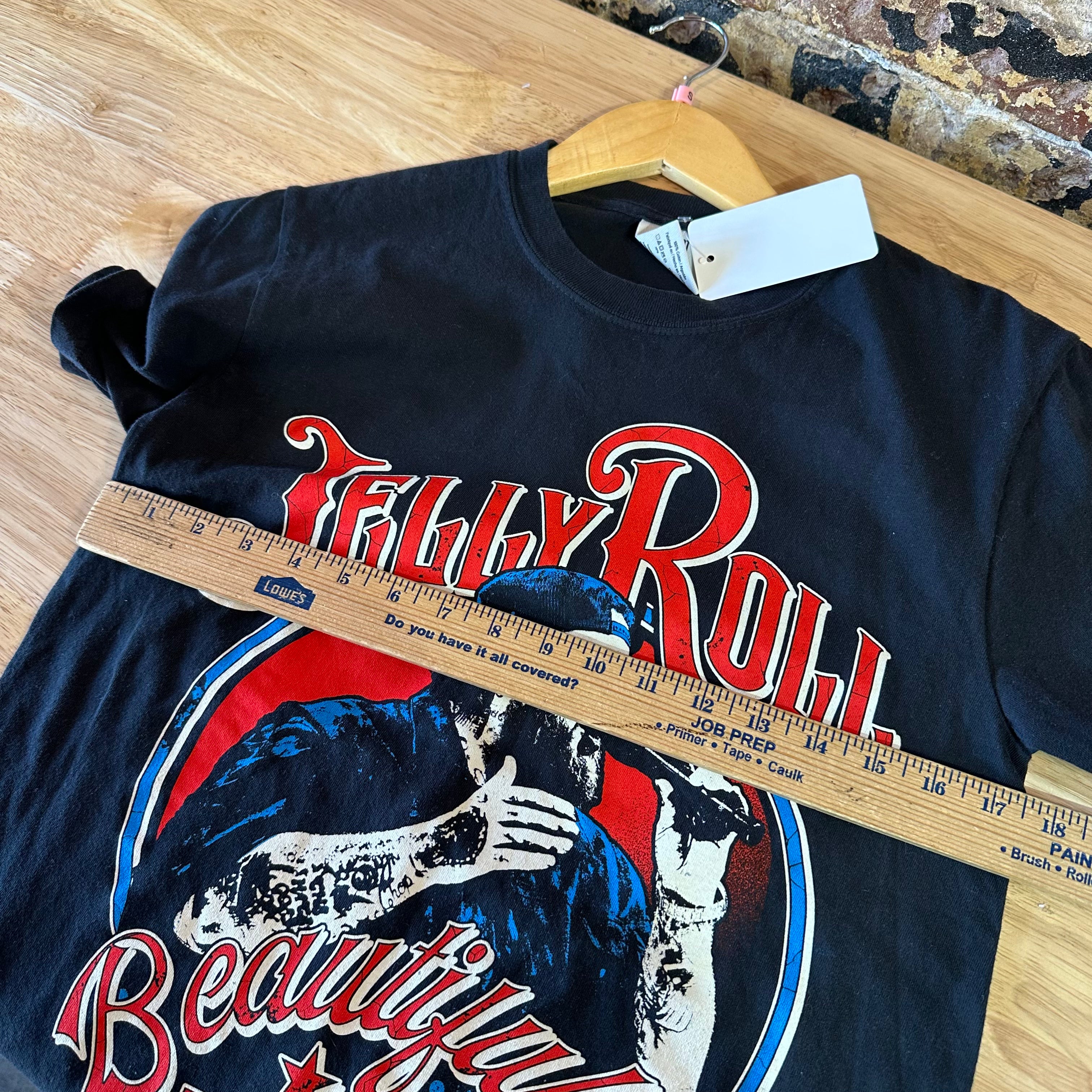 Jelly Roll 2025 Beautifully Broken Tour T-shirt Small Black Comfort Colors S/S