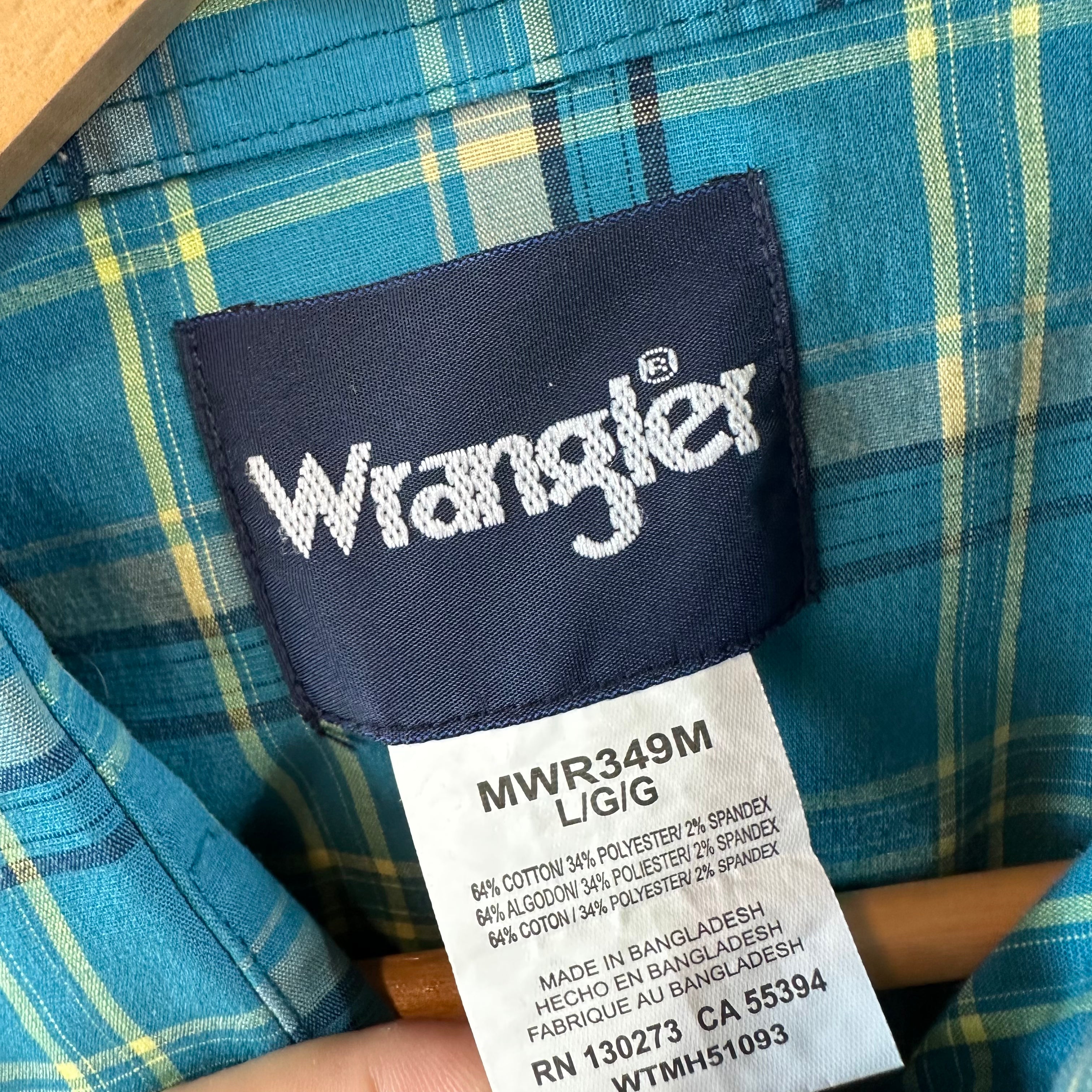 Wrangler Men's Large Blue Western Shirt