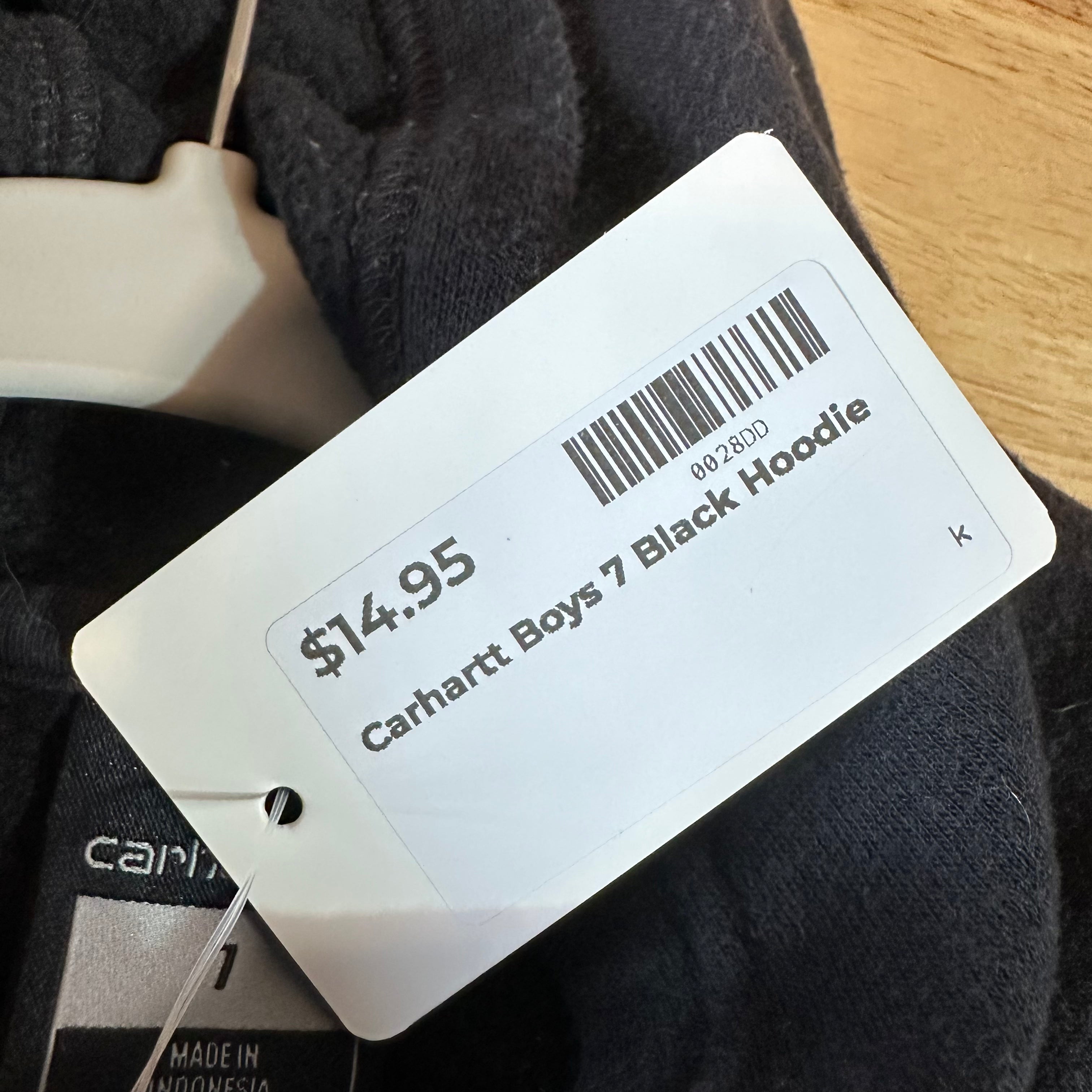 Carhartt Boys 7 Black Hoodie