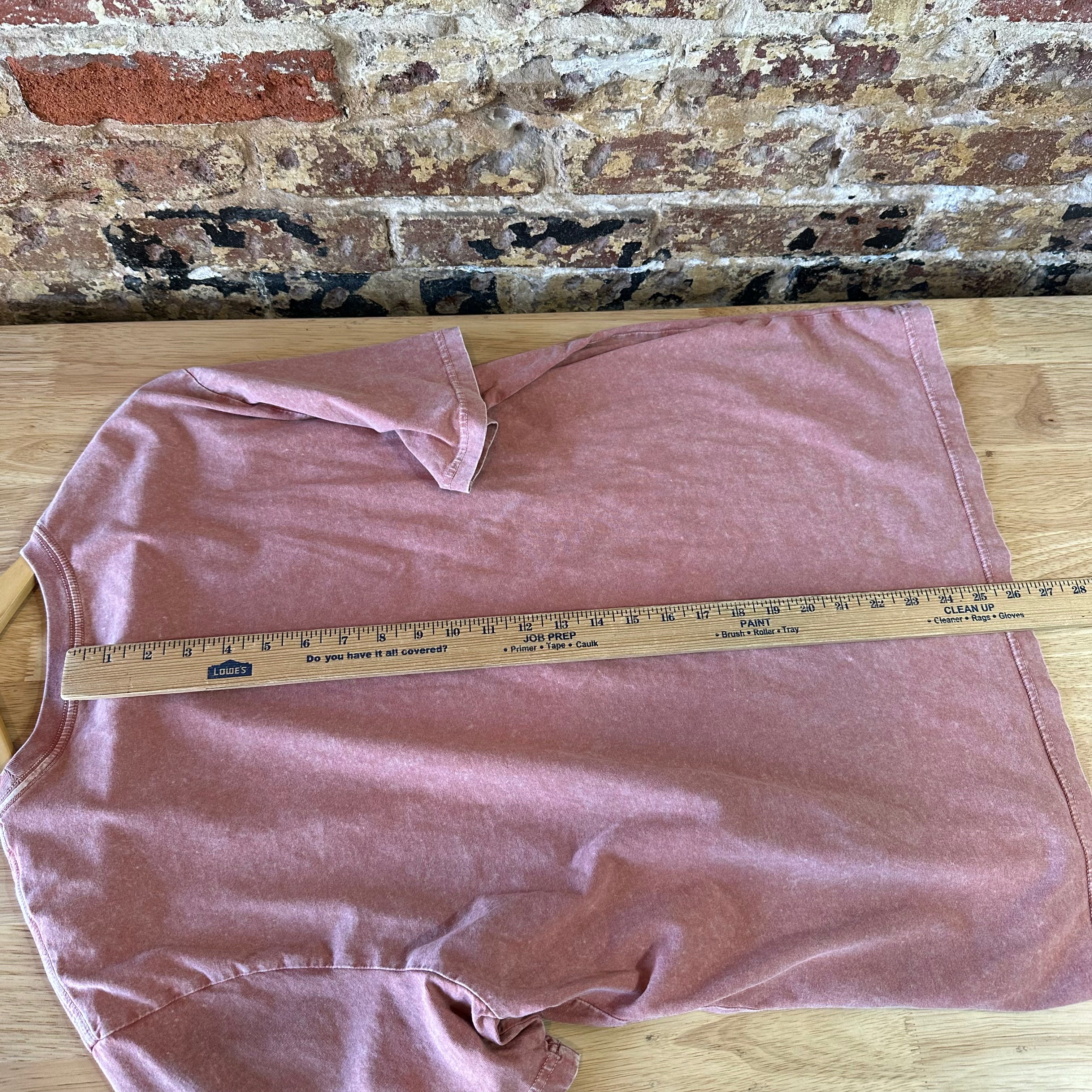 American Eagle Mens Large Live in T-Shirt Pinkinsh Reddish Super Soft S/S