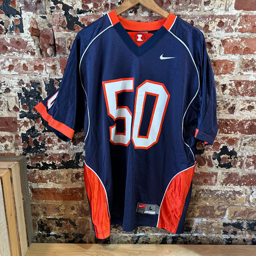 Nike Illinois Mens Large Jersey #50
