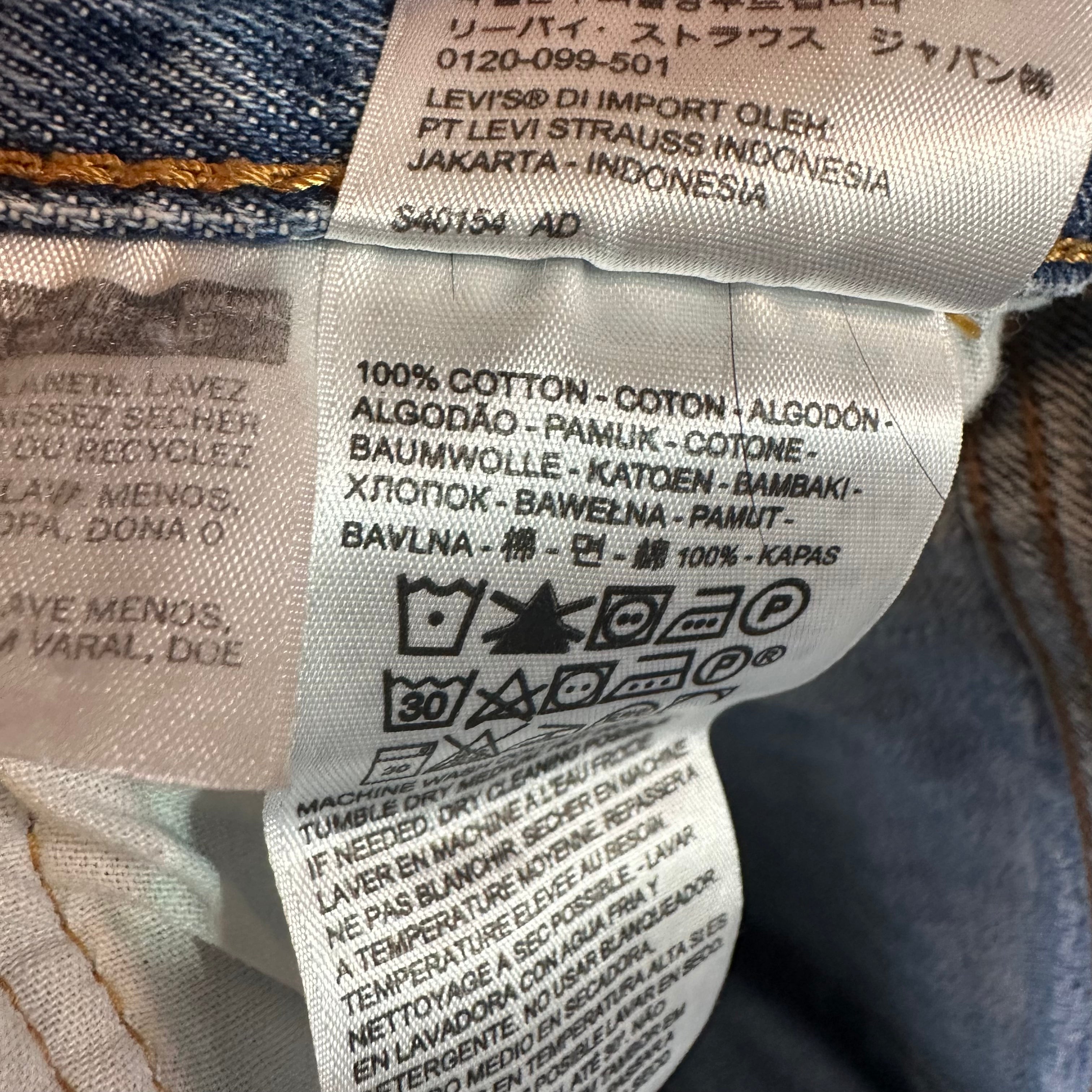 Levi's 501 Mens 34x32 Blue Jeans