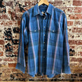 VTG Wrangler Men's Large Blue Western Shirt