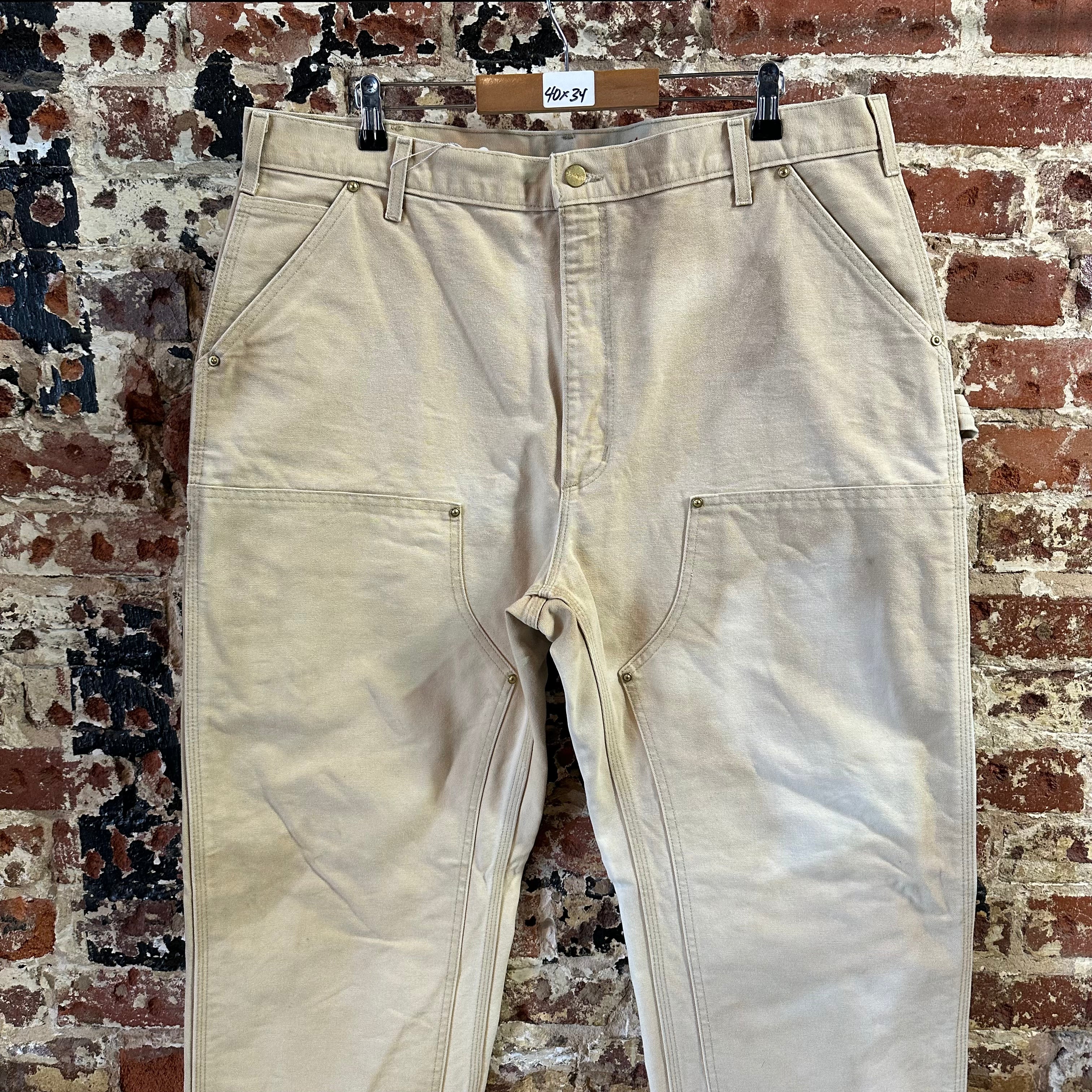Carhartt Double Knee Mens 40x34 Tan Pants