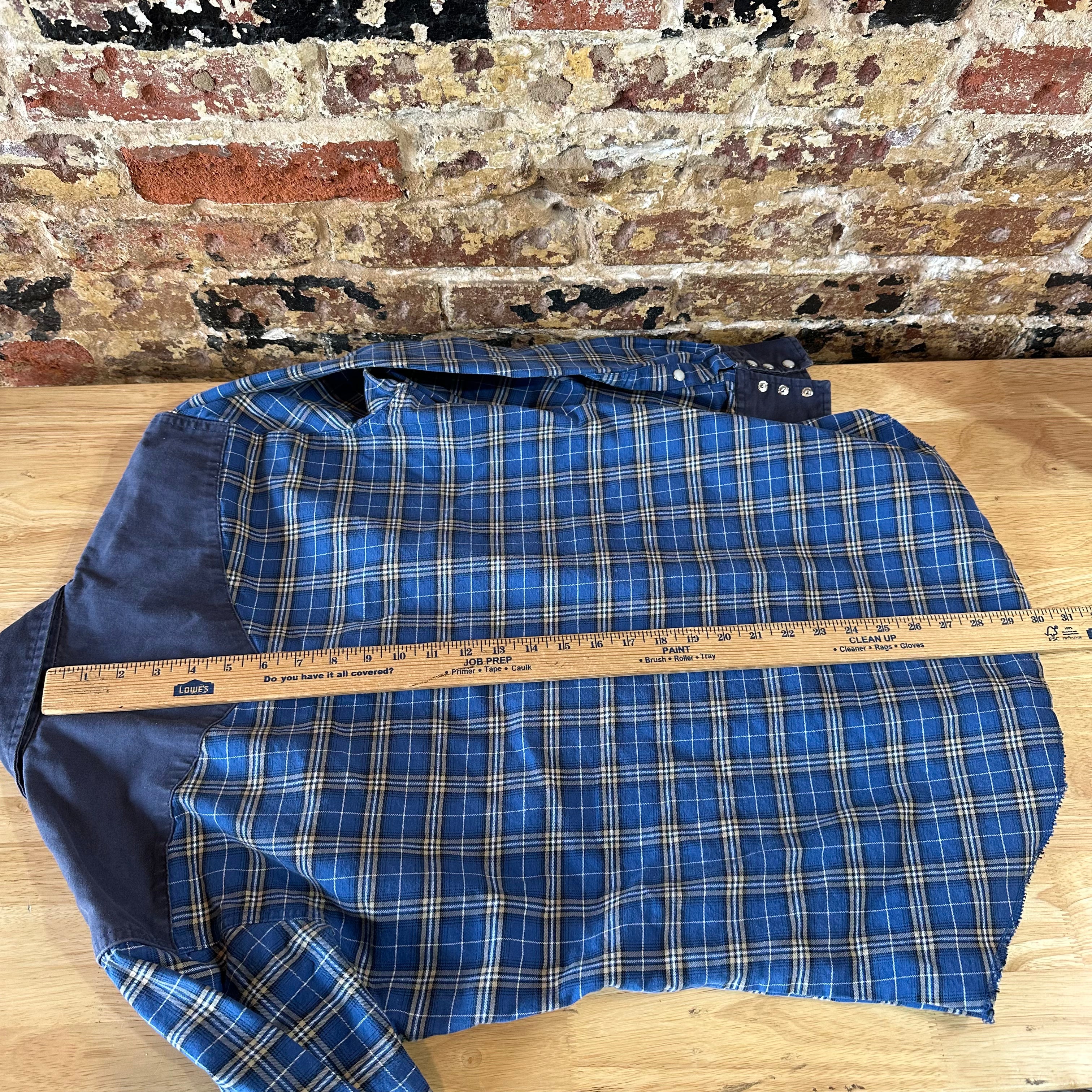 Wrangler Mens Medium Blue Western Shirt