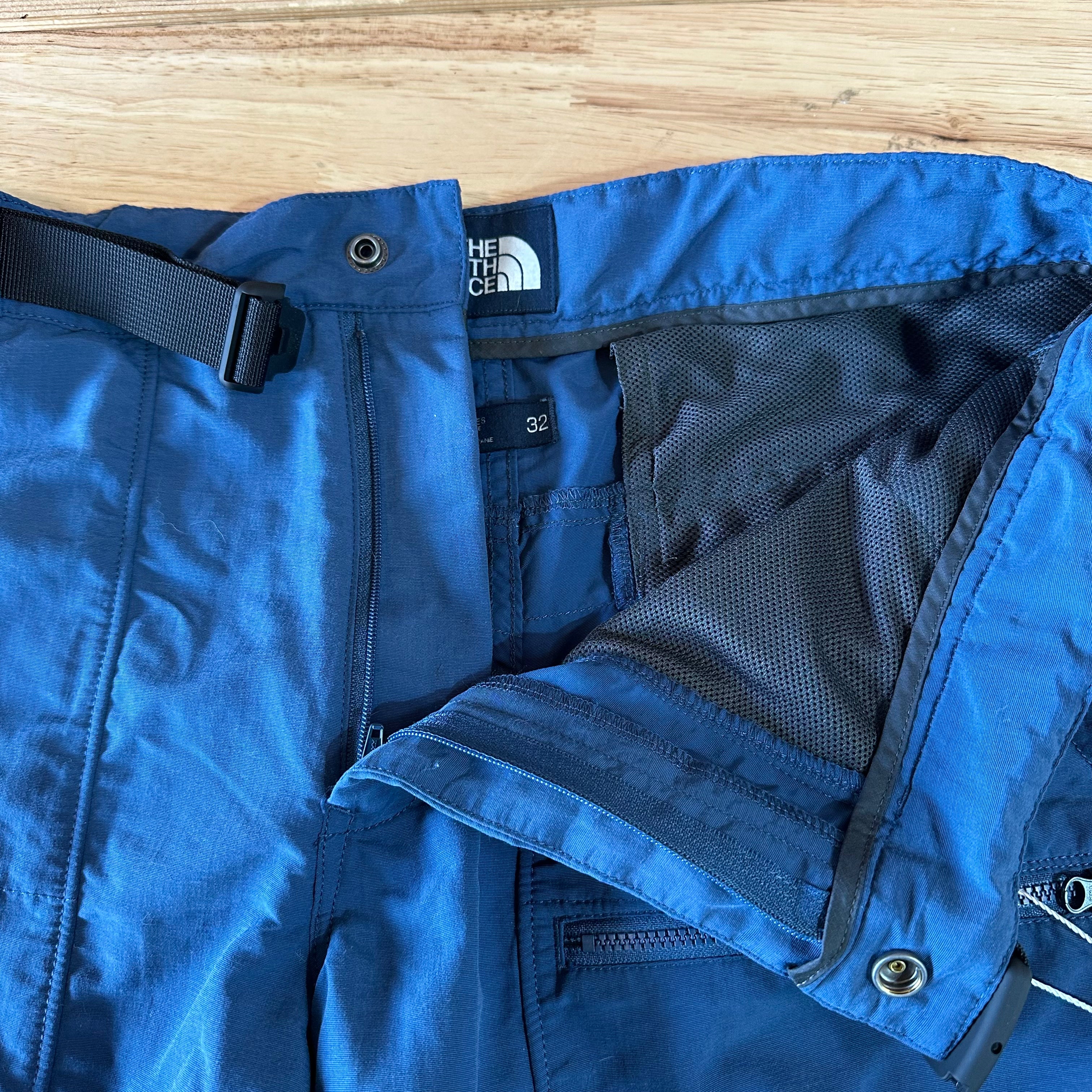 The North Face Shorts Men's 32 Blue belted Outdoor casual hiking