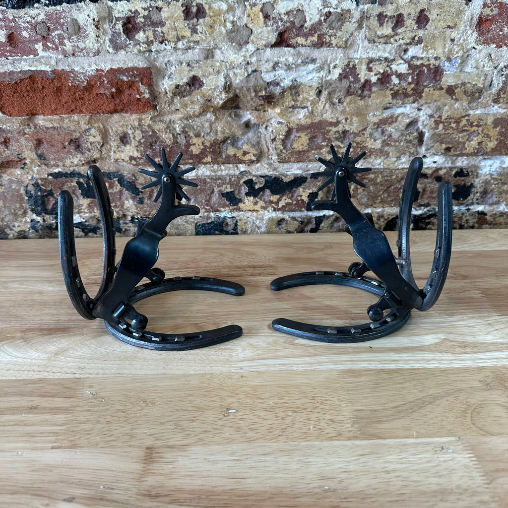 SPUR and HORSESHOE BOOKENDS St. Croix Forge Western Vintage