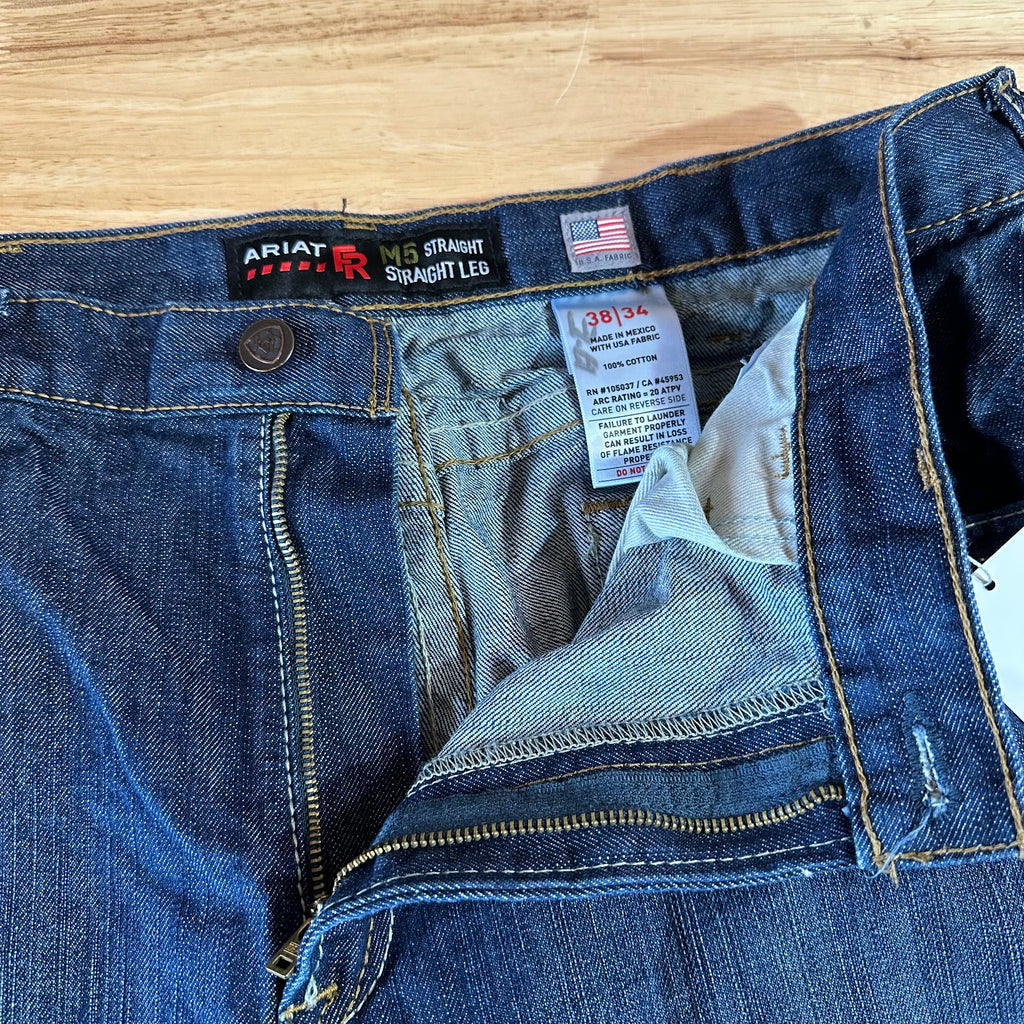 Ariat FR Mens 38x34 Blue Jeans