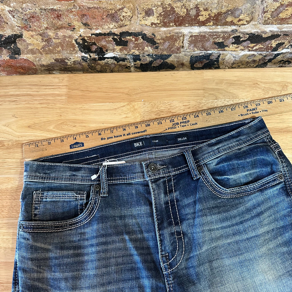 BKE Tyler Mens 36x34 Blue Jeans