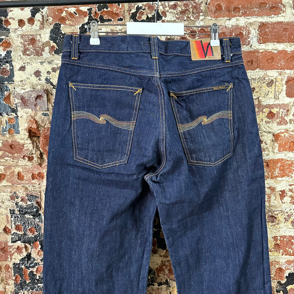 Nudie Mens 34x30 Blue Jeans