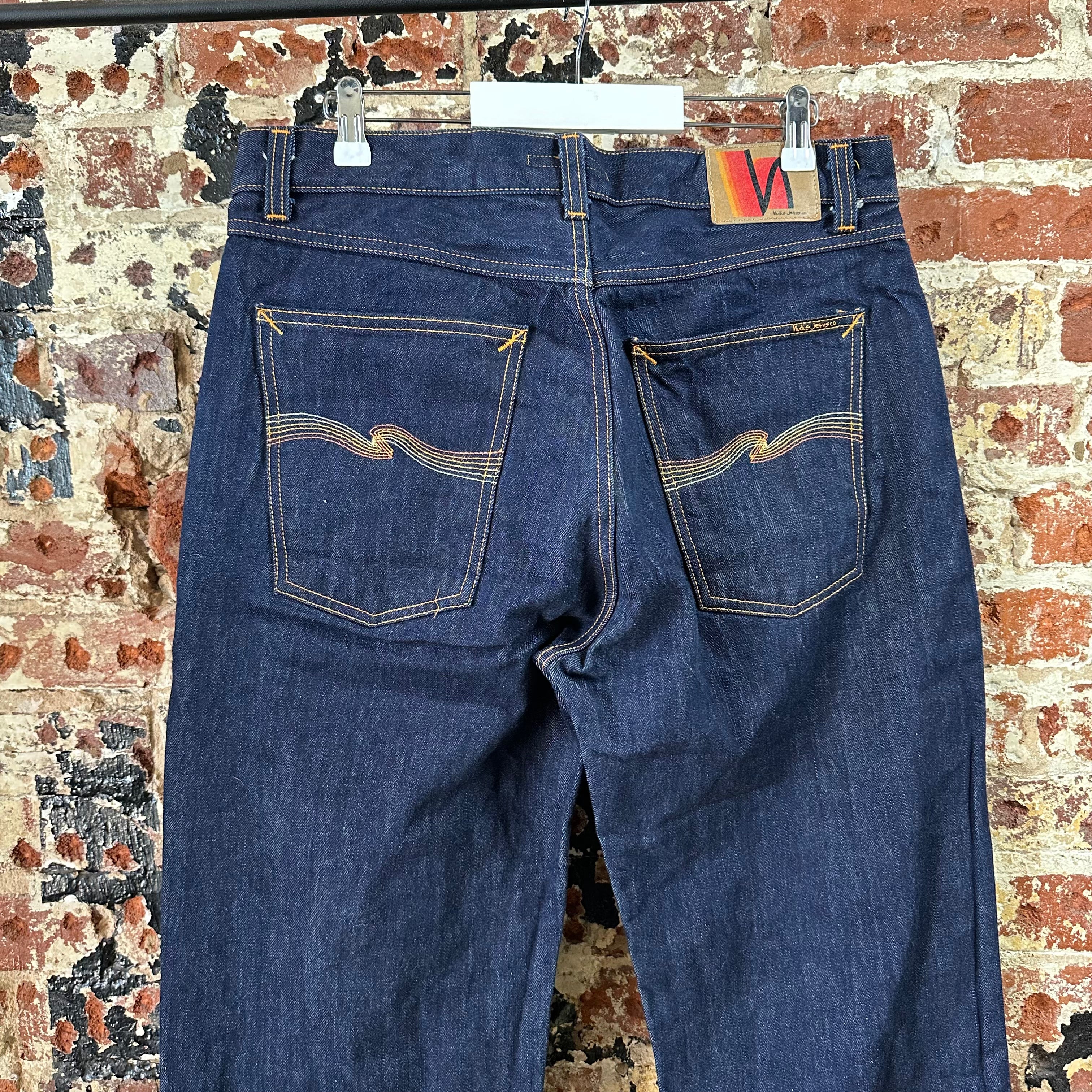 Nudie Mens 34x30 Blue Jeans