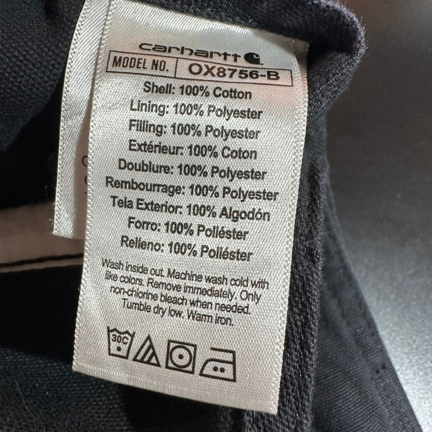Carhartt Insulated Overalls Black boys 12 Bibs