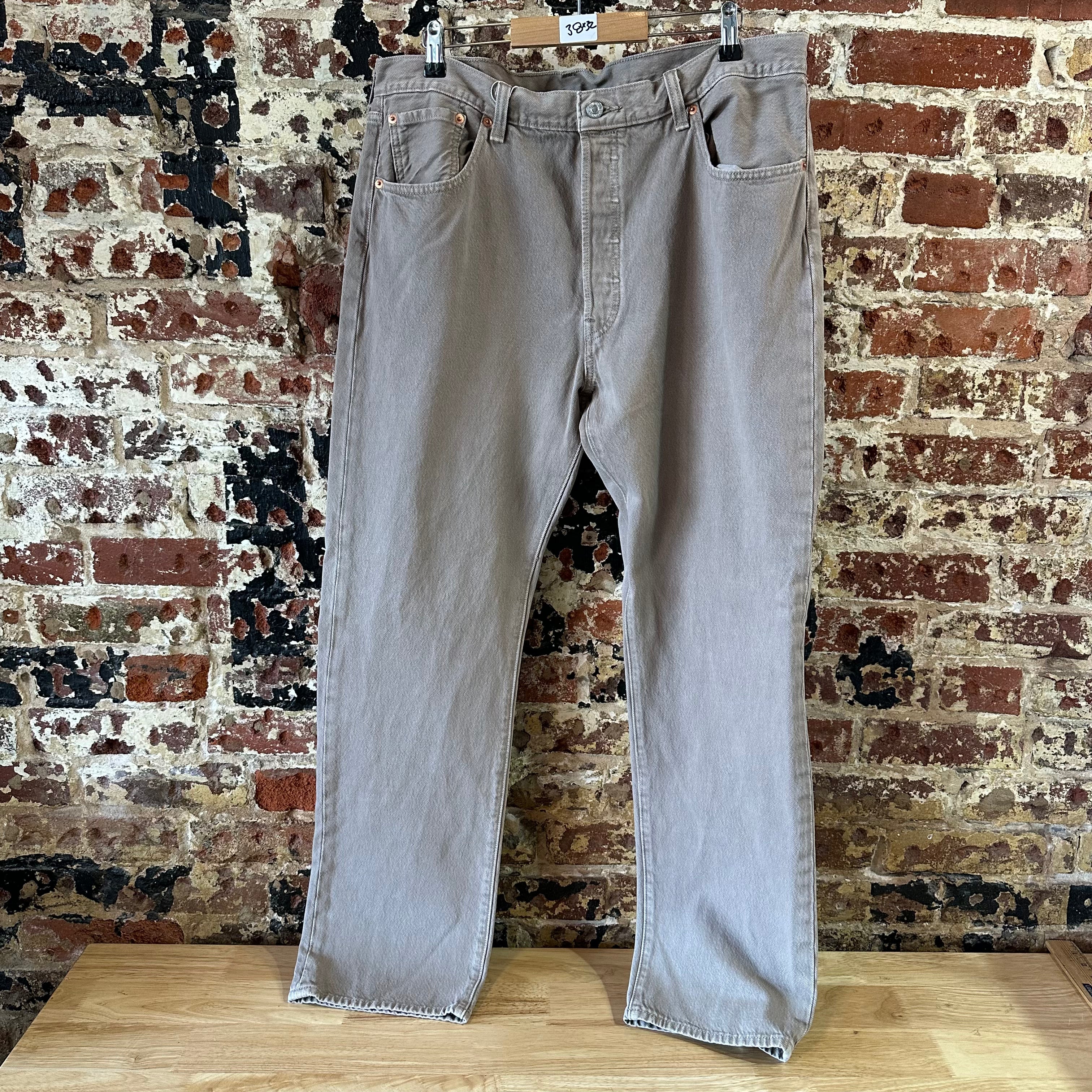 Levi's 501 Mens 38x32 Tan Jeans