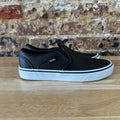 VANS Off The Wall Perf Leather Asher Black Slip On Skate Shoes Womens 7