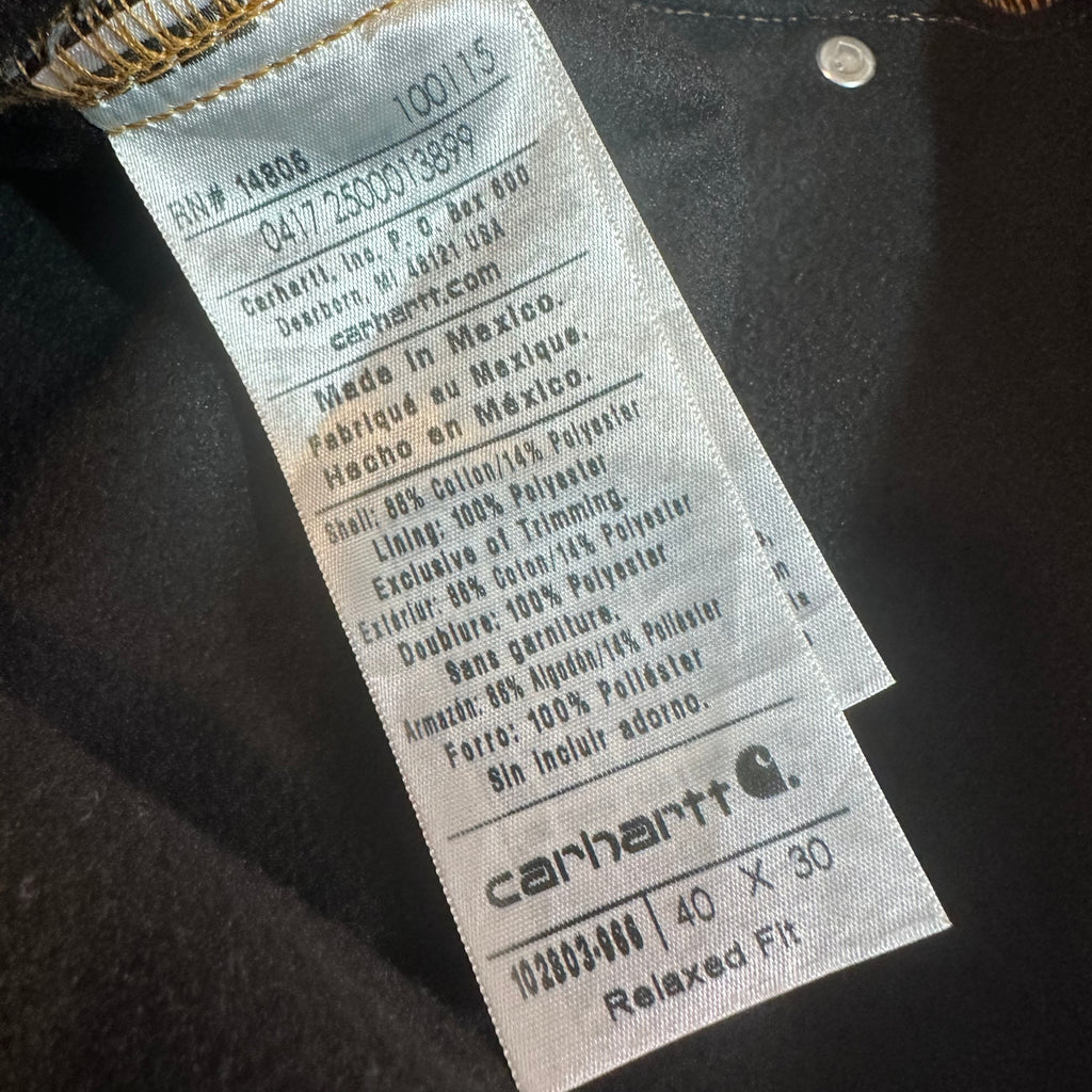 Carhartt Lined Jeans Mens 40x30