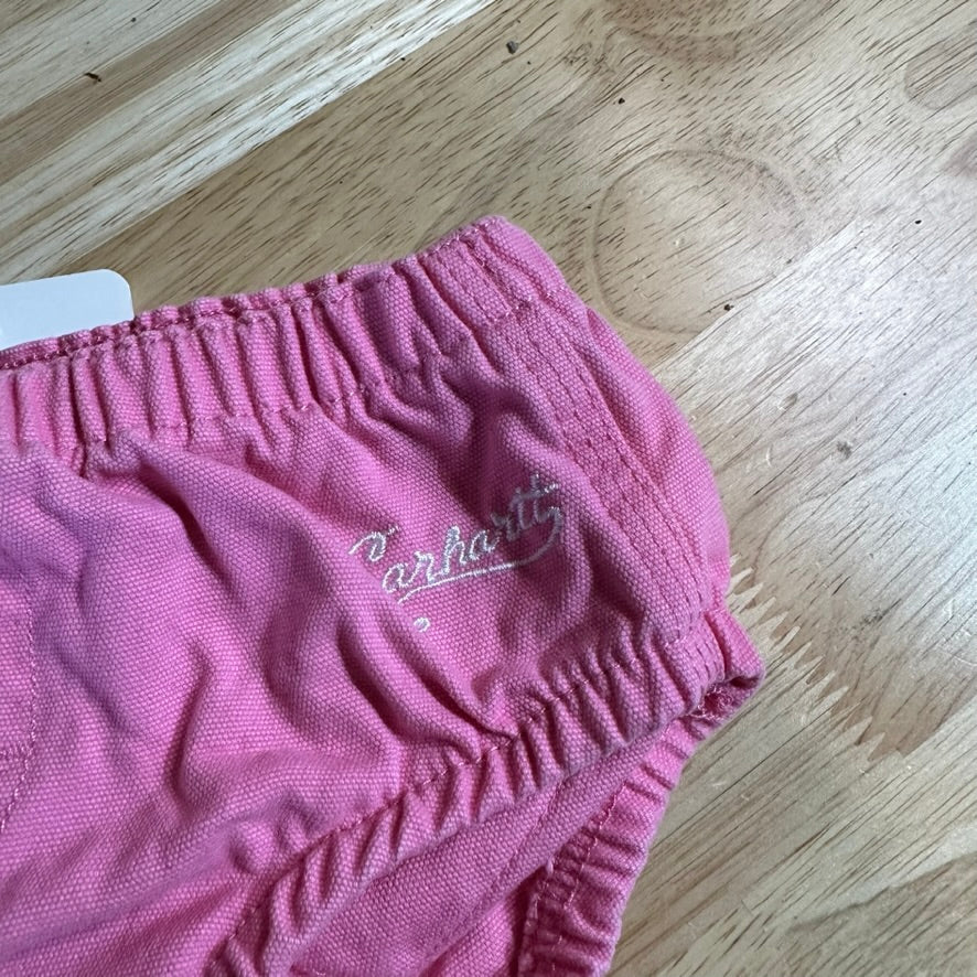 Carhartt Diaper cover baby girls 9M Pink Hearts