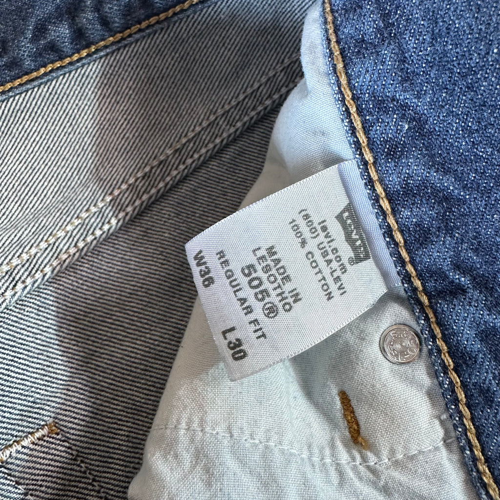 Levi's 505 Mens 36x30 Blue Jeans
