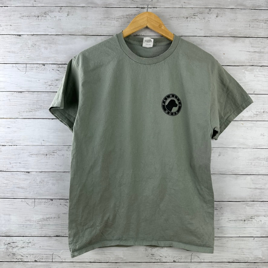 Palmetto Moon Shirt Size Medium Short Sleeve Crew Neck Dogs Graphic Hunting Lab