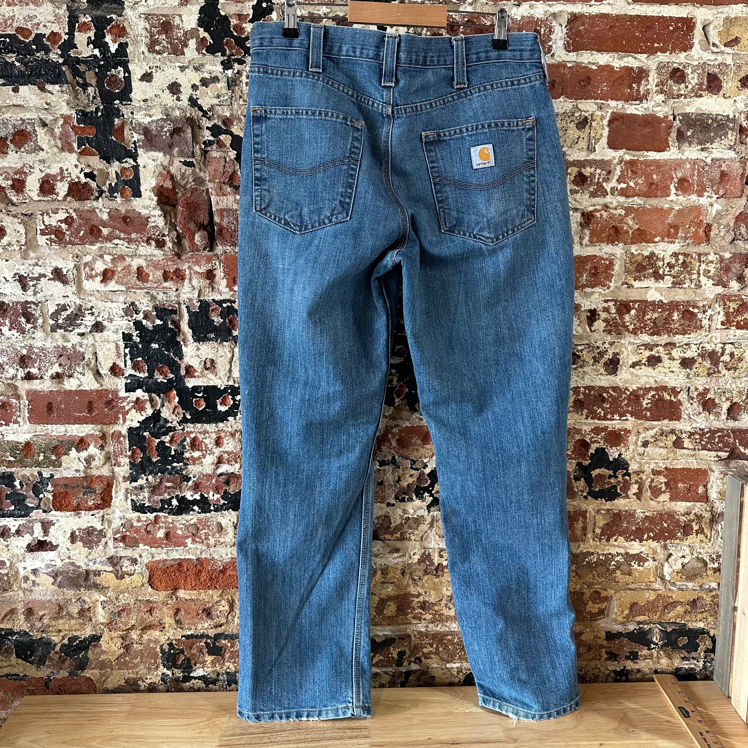 Carhartt Mens 34x30 Blue Jeans