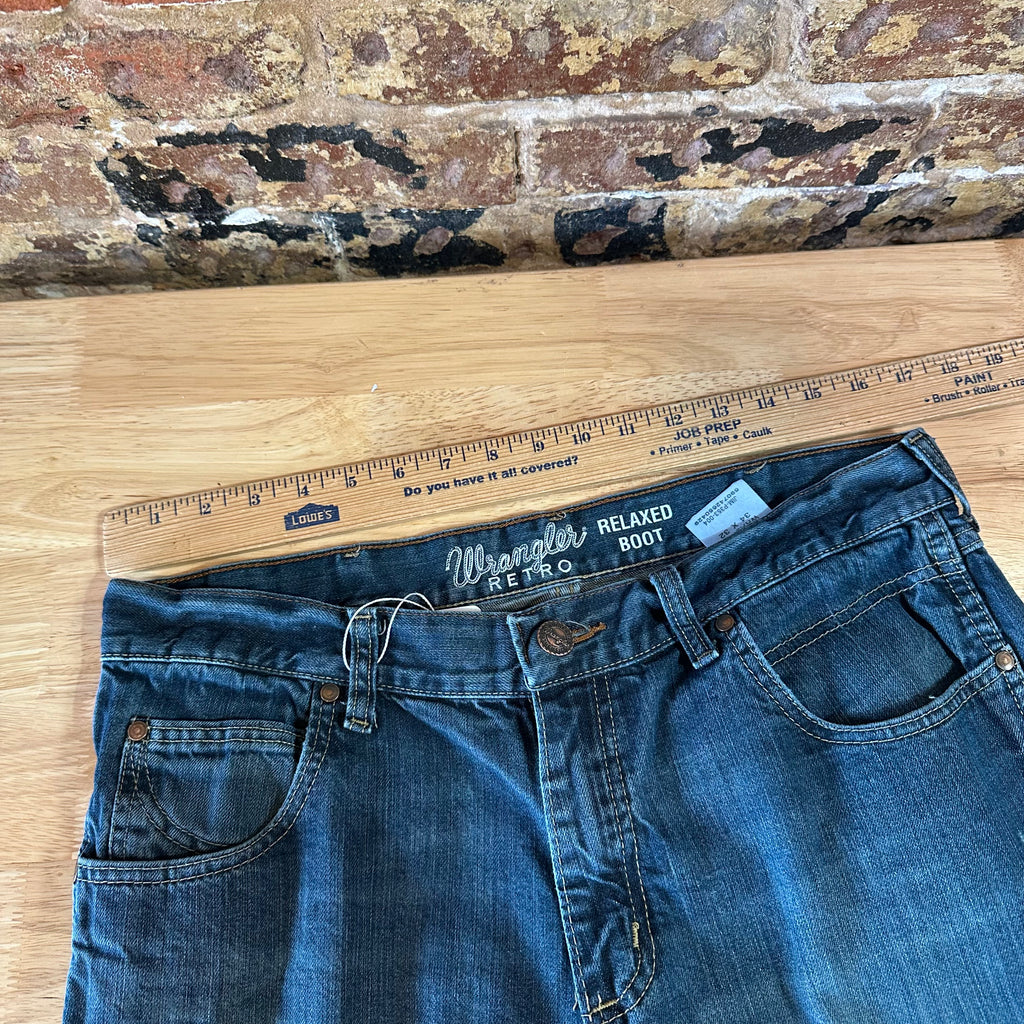Wrangler Retro Mens 34x30 Blue Jeans