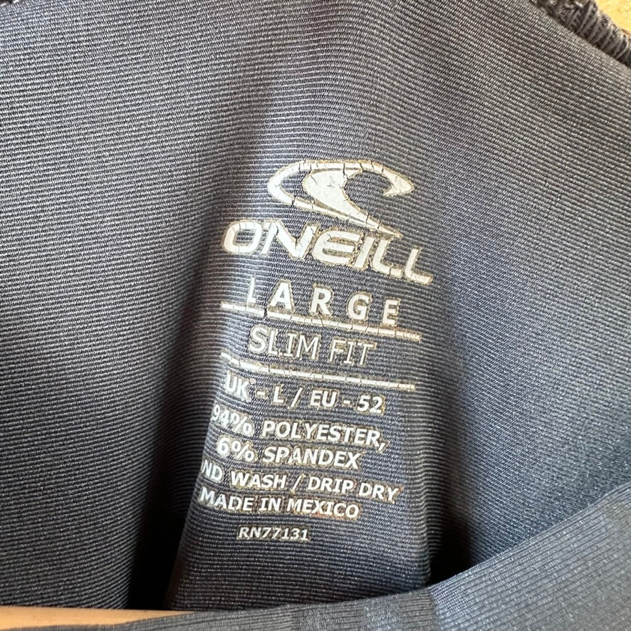 O'Neill Short Sleeve Shirt Rash Guard Water Fishing Sun shirt UV Gray Mens Large
