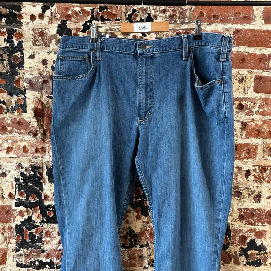 Carhartt Mens 42x32 Blue Jeans