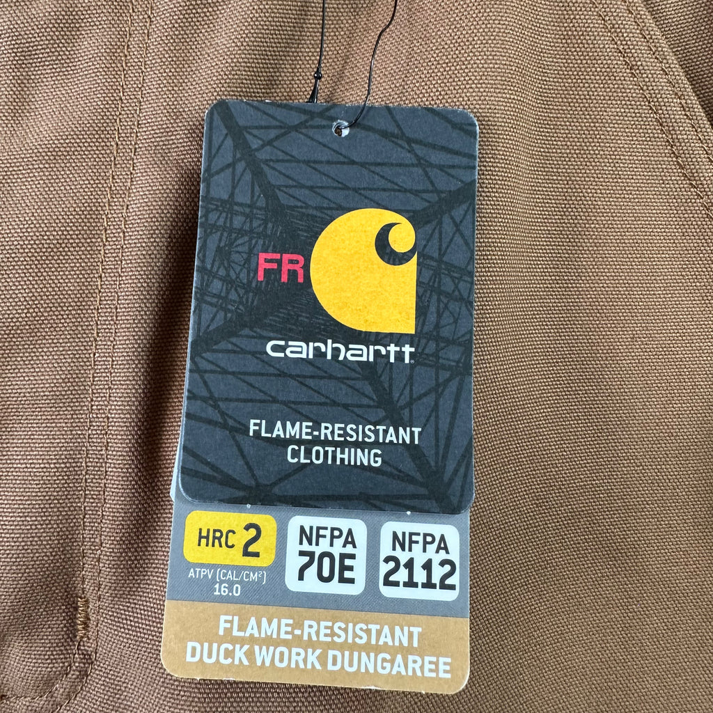 Carhartt FR Flame Resistant Work Duck Canvas Pants Mens 31x36 FRB229 Brown New