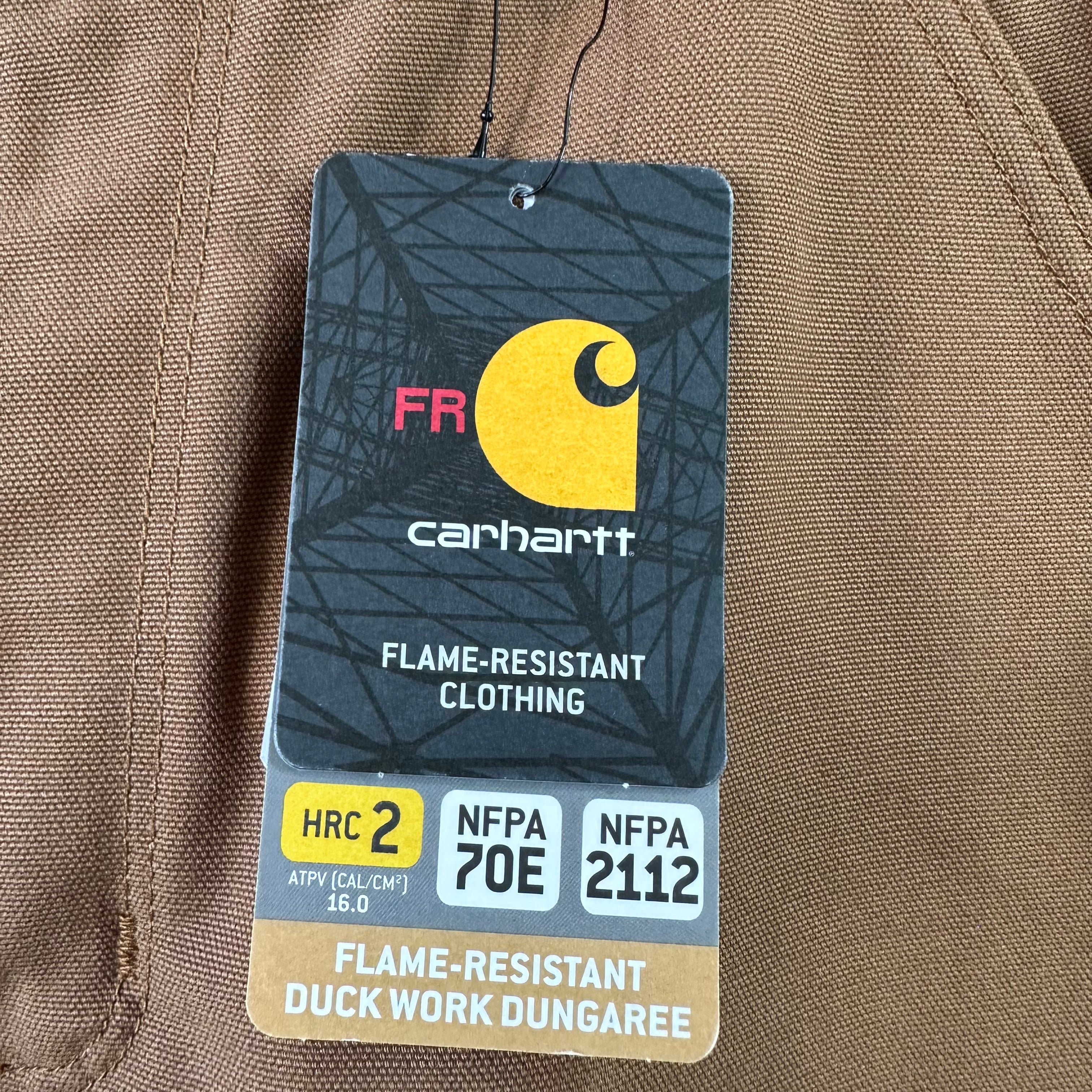Carhartt FR Flame Resistant Work Duck Canvas Pants Mens 31x36 FRB229 Brown New