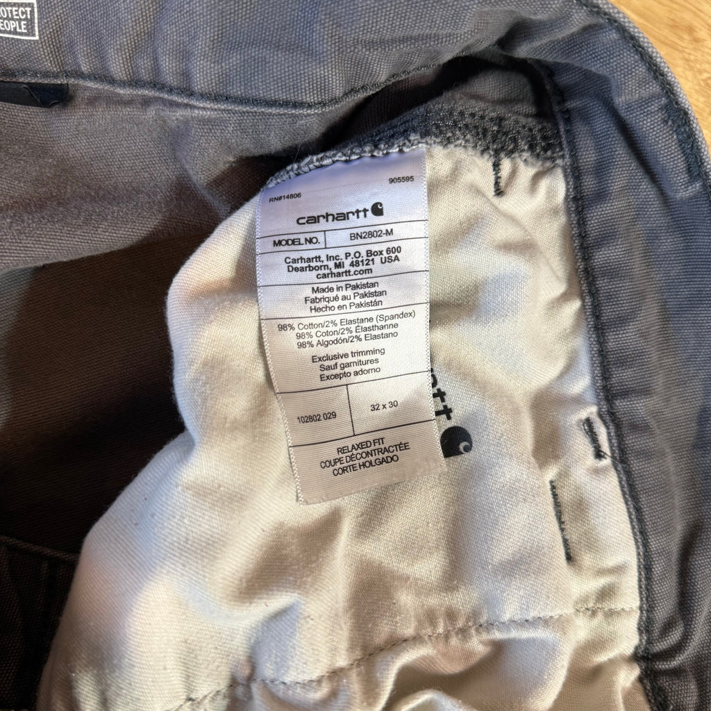Carhartt Double Knee Gray Pants Mens 32x30