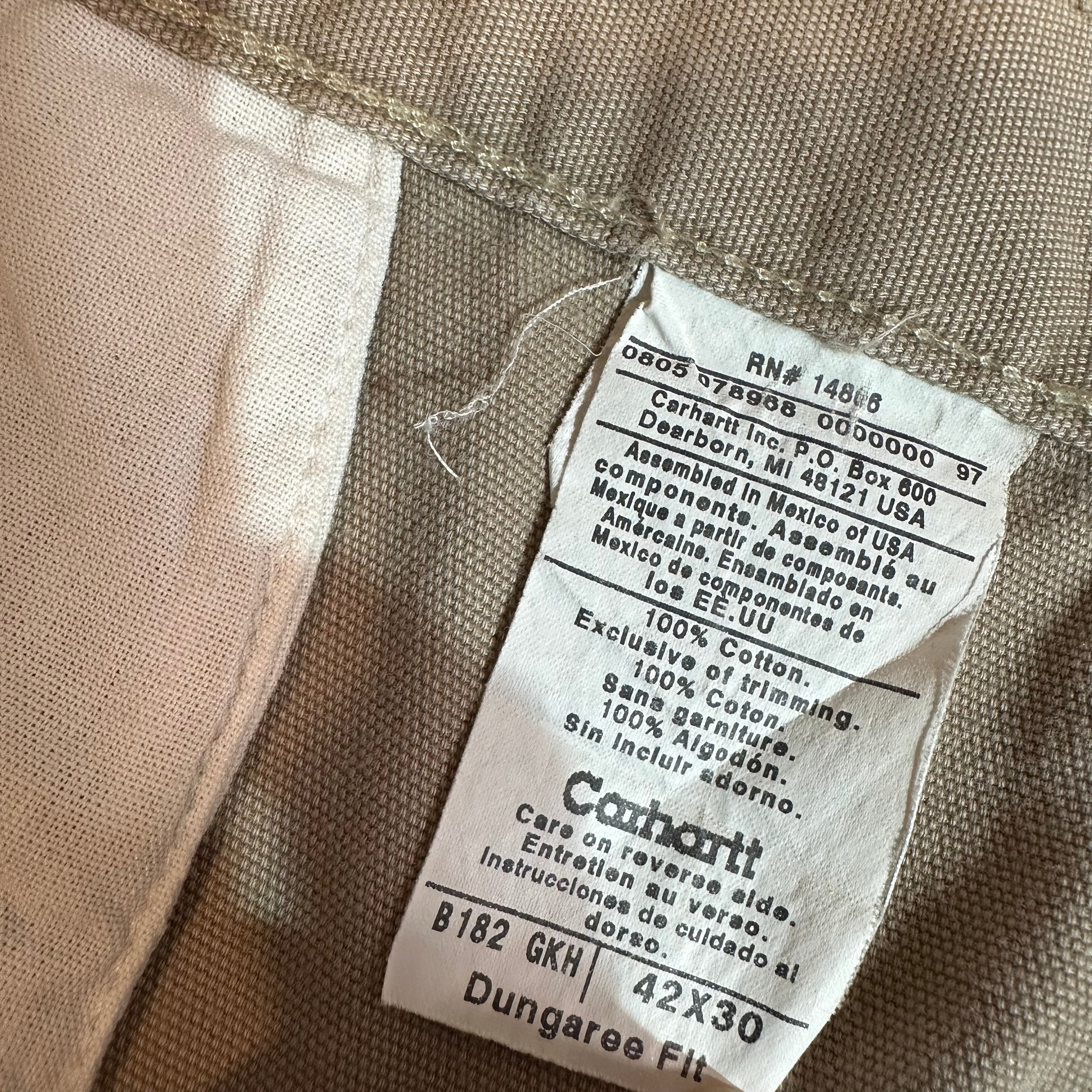 Carhartt Mens 42x30 Tan Cargo Pants