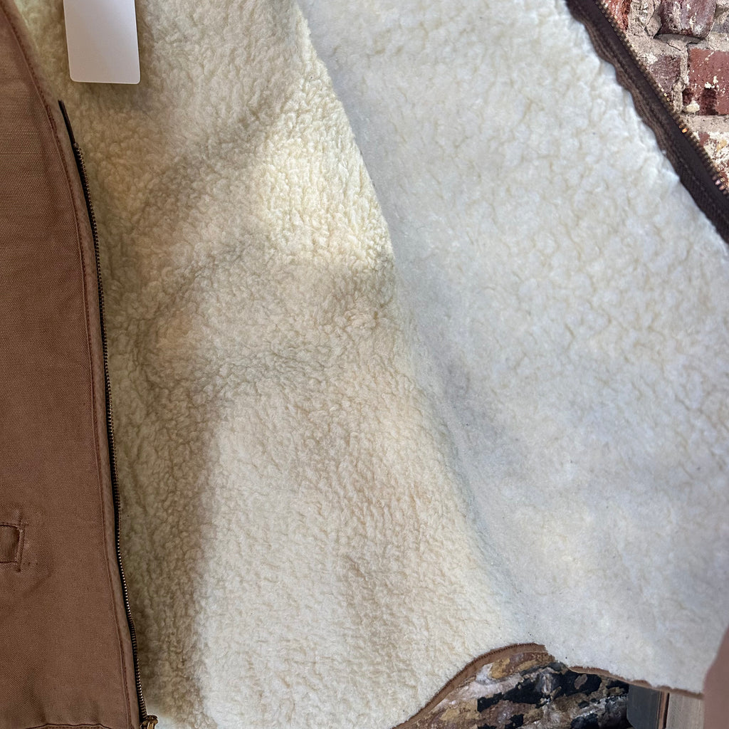 VTG Carhartt Brown Sherpa Men's XL Tall Vest