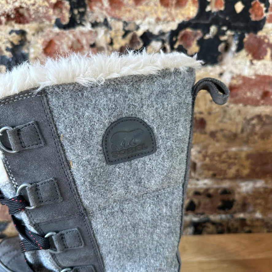 Sorel Tivoli High ll Snow Boots Woman's&nbsp; 7.5 Suede Felt Winter Boot Grey